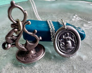 mermaid wax seal necklace - wax seal jewelry