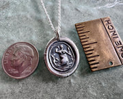 mermaid wax seal necklace - wax seal jewelry