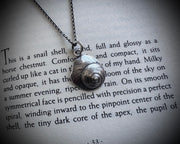 moon snail spiral necklace pendant in sterling silver