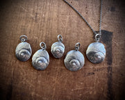 moon snail spiral necklace pendants in sterling silver
