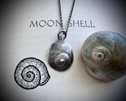 moon snail spiral necklace pendants in sterling silver