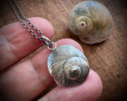 moon snail spiral necklace pendants in sterling silver
