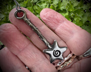 magical star wishing wand pendant