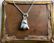 hand crafted ghost necklace