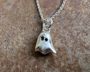 tiny ghost pendant