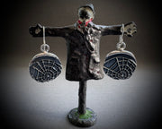 spider web dangle earrings - interesting wax seal jewelry