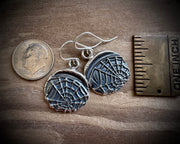 spider web dangle earrings - interesting wax seal jewelry