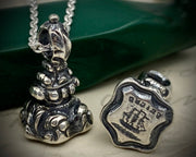 tiny friend ship fob pendant - wax seal jewelry