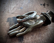 rustic silver ring sand cast jewelry