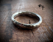 rustic sand cast sterling ring