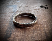 rustic sand cast bronze ring
