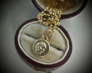 custom for CR - tiny gold skull wax seal pendant - 14k gold wax seal jewelry