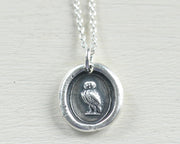 owl wax seal necklace