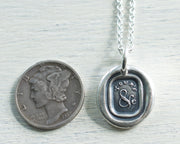 YOUR'S &c wax seal necklace