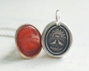 two turtle doves wax seal jewelry