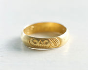 22k gold mourning ring from 1713