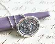 family crest wax seal necklace