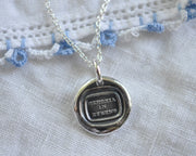 forget me not wax seal necklace