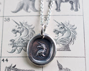 unicorn wax seal pendant