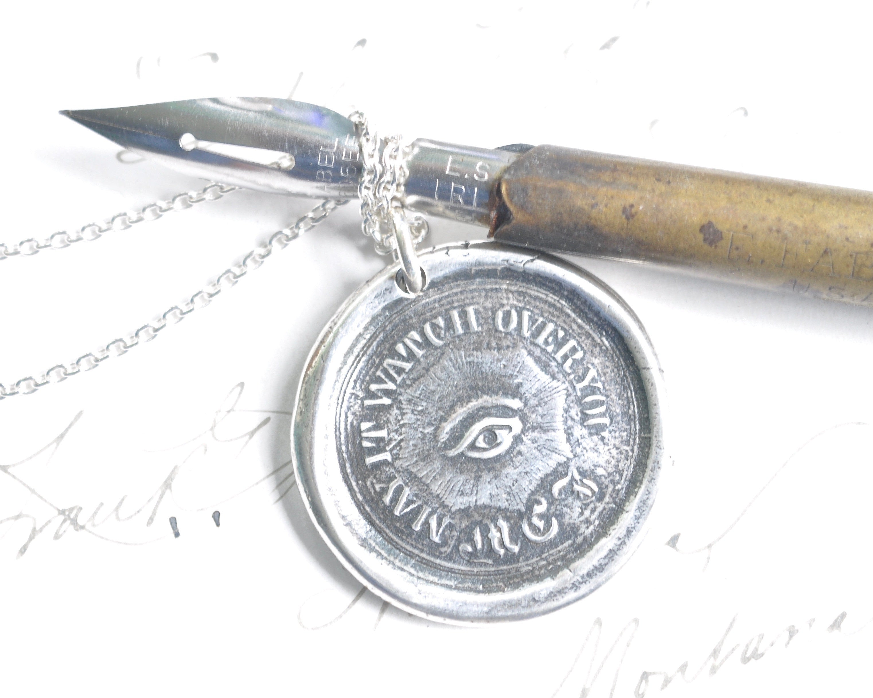 Illuminati Seal Wax Seal Bronze Seal with Wooden Handle- Eye of Providence
