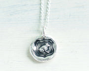 crowned frog wax seal necklace