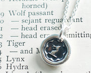 wolf wax seal necklace