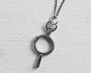 ouroboros watch key necklace charm