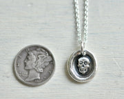 skull wax seal pendant