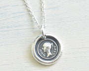 Queen Victoria wax seal pendant