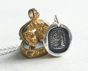 love knot wax seal necklace