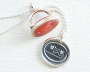 snake wax seal necklace