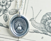 snail wax seal necklace