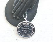 for particulars enquire within wax seal necklace