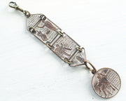 whimsical drinking toasts watch fob - fob necklace  - cheers!