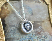 skull wax seal pendant