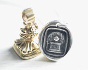 urn mourning wax seal necklace