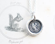squirrel wax seal necklace - ever gay - wax seal jewelry