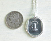 snake wax seal pendant