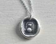 two hearts wax seal pendant