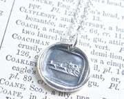 horse drawn carriage wax seal necklace