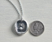 two hearts above the world wax seal necklace - wax seal jewelry