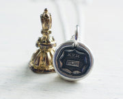 letter wax seal necklace