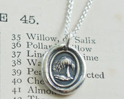 weeping willow tree wax seal pendant