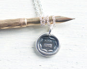 letter wax seal necklace