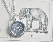 elephant wax seal necklace - believe in yourself - wax seal jewelry