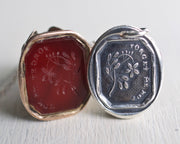forget me not wax seal jewelry