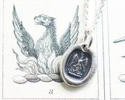 phoenix wax seal necklace