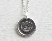 snake in the grass wax seal necklace