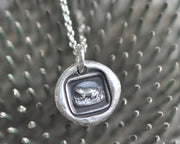 frog wax seal necklace