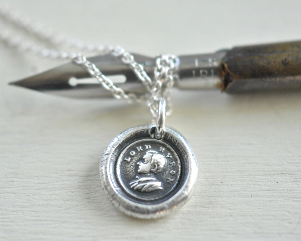 Lord Byron wax seal necklace